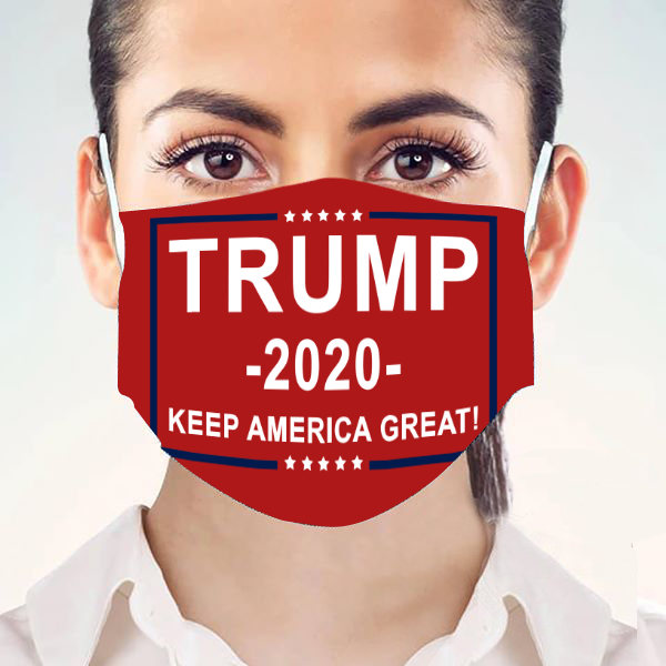 Trump 2020 Keep America Great Red FaceMask