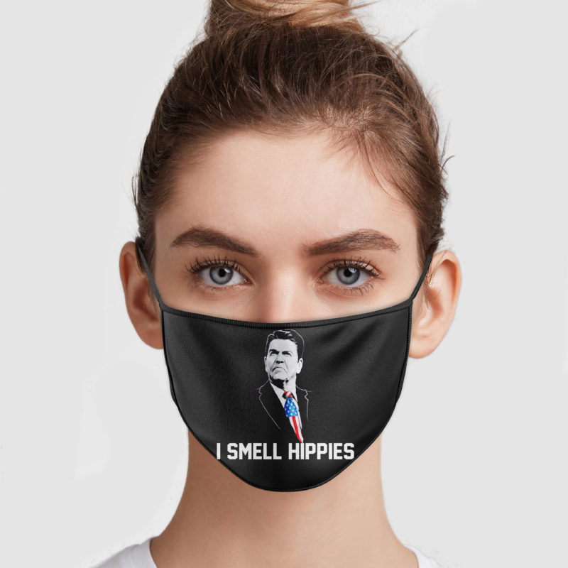 Tryk ned Oversætte Genbruge Ronald Reagan - I Smell Hippies Face Mask | Teemoonley.com