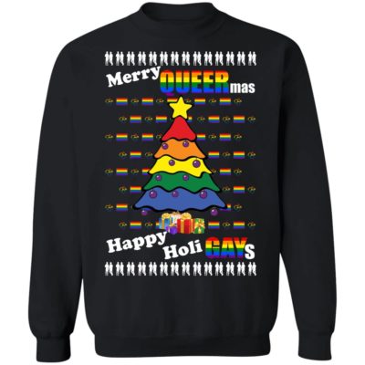 Merry Queermas Happy Holigays Christmas Sweater
