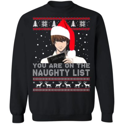 Death Note – You Are On The Naughty List Ugly Christmas Sweater