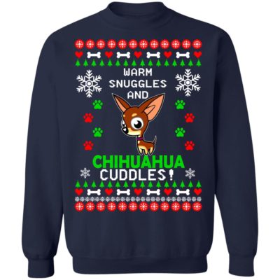 Warm Snuggles And Chihuahua Cuddles Christmas Sweater