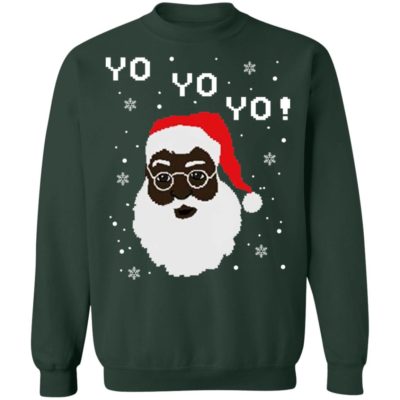 Black Santa Yo Yo Yo Shirt