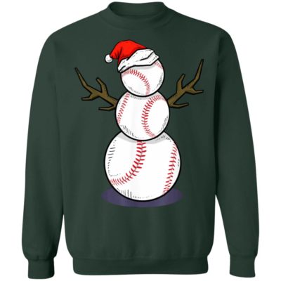 Baseball Snowman Shirt