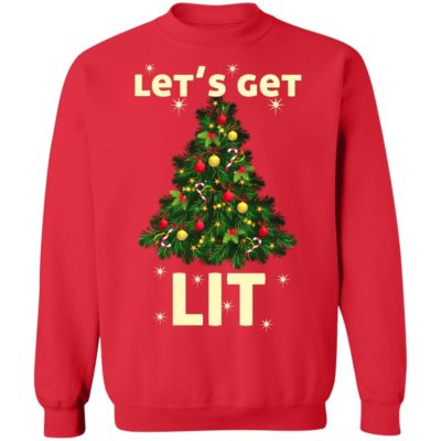 Let's Get Lit Christmas Shirt