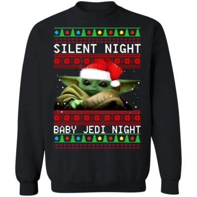 Baby Yoda - Silent Night Baby Jedi Night Christmas Sweater