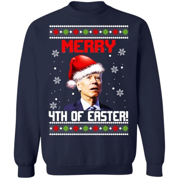 Joe Biden Merry 4th Of Easter Christmas Sweater