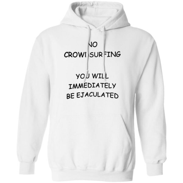 No Crowdsurfing You Will Immediately Be Ejaculated Hoodie